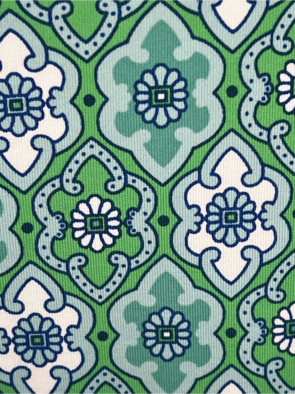 Talbots Women’s Green Tile Medallion Print Midi Sheath Dress Lrg - Picture 6 of 10